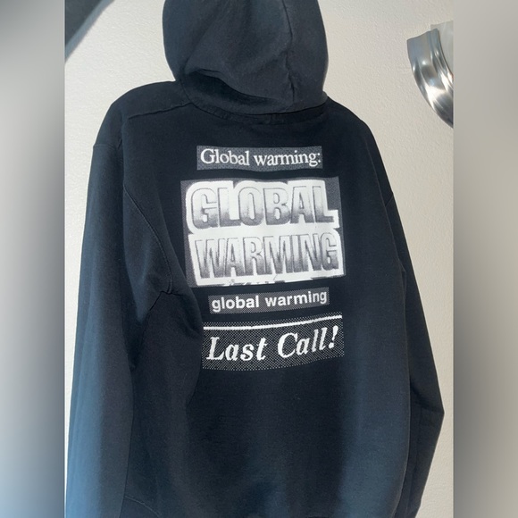 Black Last call worldwide global warming hoodie! - Picture 4 of 4